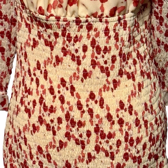 KEEPSAKE THE LABEL Charmed Puff Sleeve Smocked Square Neckline Floral Mini Dress - Picture 10 of 16